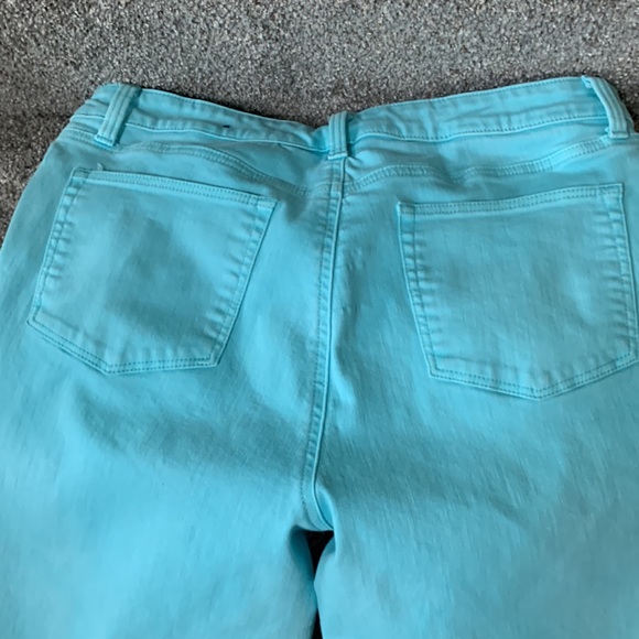 Talbots Turquoise Mid Rise Straight Crop Jeans - Picture 5 of 6